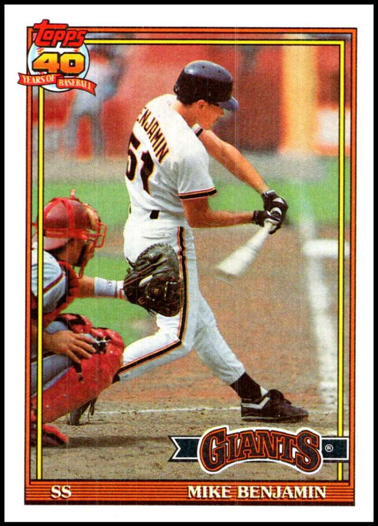 1991 Topps #791 Mike Benjamin VG San Francisco Giants 