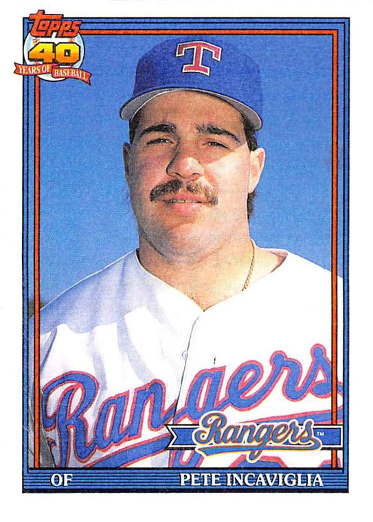 1991 Topps #172 Pete Incaviglia VG Texas Rangers 