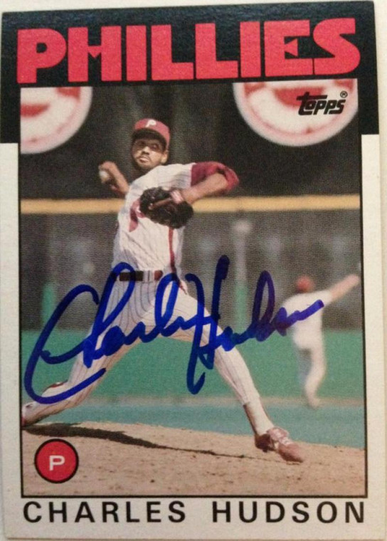 Charles Hudson Autographed 1986 Topps #792