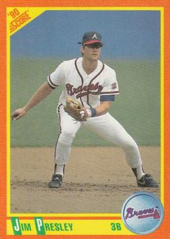 1990 Score Rookie and Traded #36T Jim Presley NM-MT  Atlanta Braves 