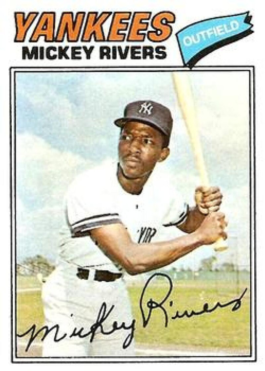 SOLD 86488 1977 Topps #305 Mickey Rivers VG New York Yankees 
