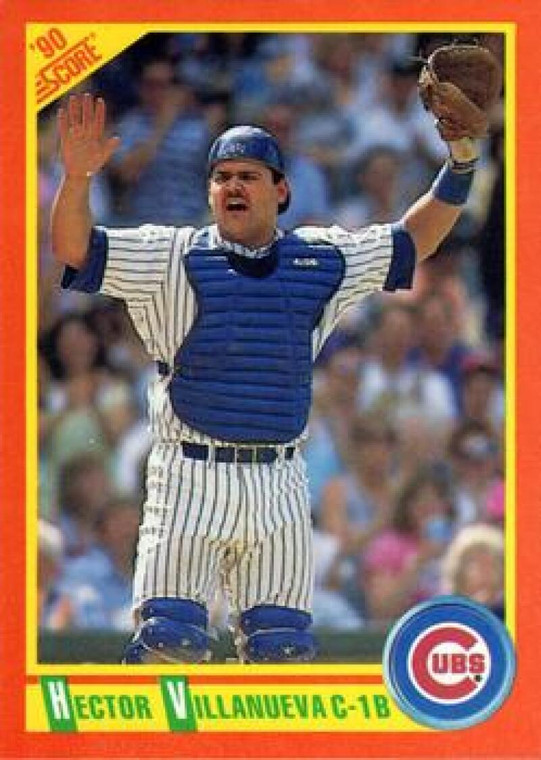 1990 Score Rookie and Traded #98T Hector Villanueva NM-MT  RC Rookie Chicago Cubs 