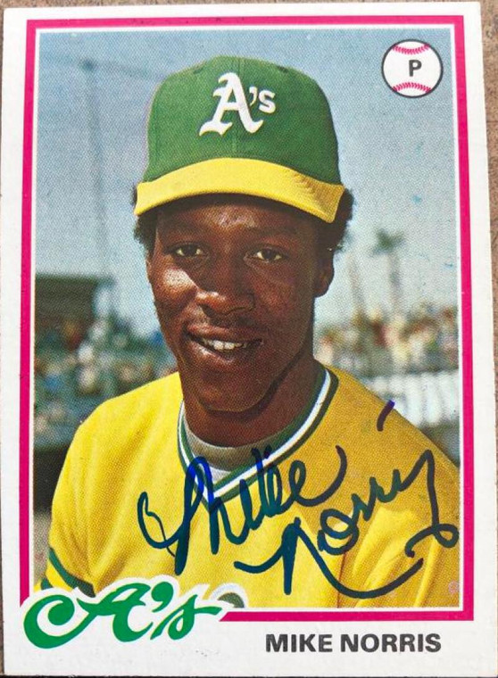 Mike Norris Autographed 1978 Topps #434 Oakland Athletics Card 