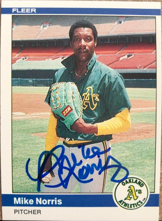 Mike Norris Autographed 1984 Fleer #457 Oakland Athletics Card