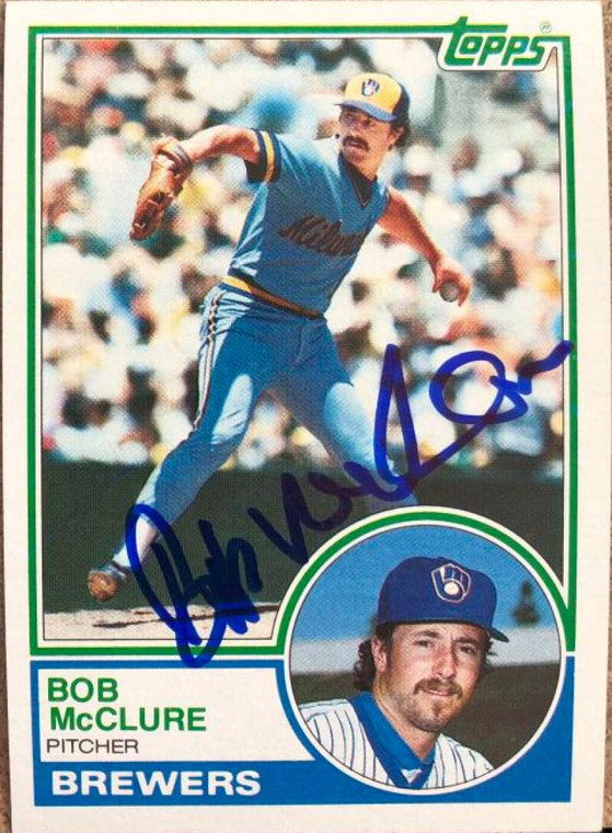 SOLD 117695 Bob McClure Autographed 1983 Topps #62