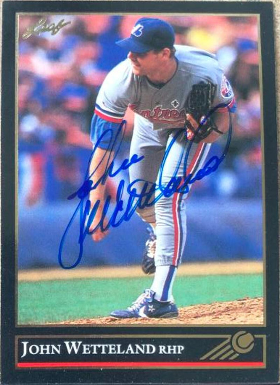 John Wetteland Autographed 1992 Leaf Black Gold #478