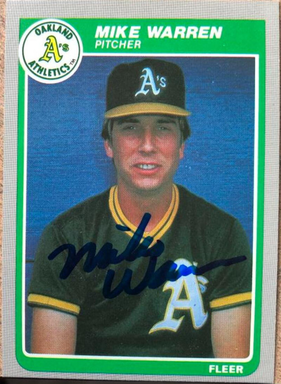 Mike Warren Autographed 1985 Fleer #435