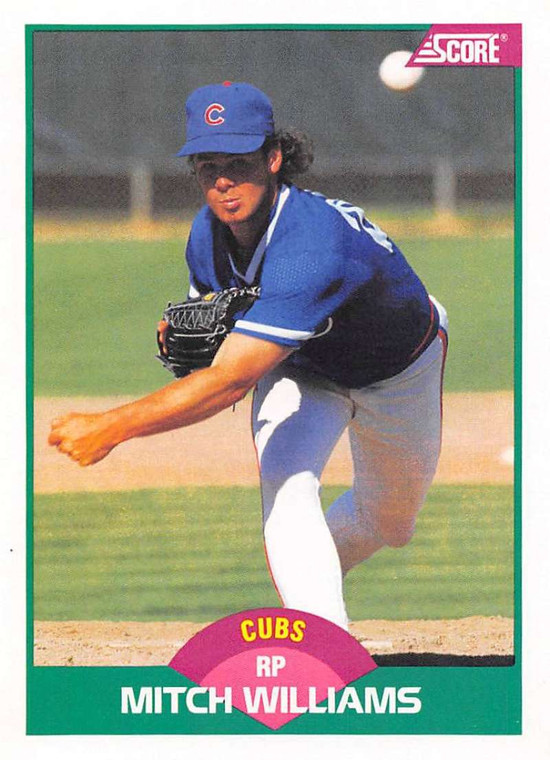 1989 Score Rookie/Traded #32T Mitch Williams VG Chicago Cubs 