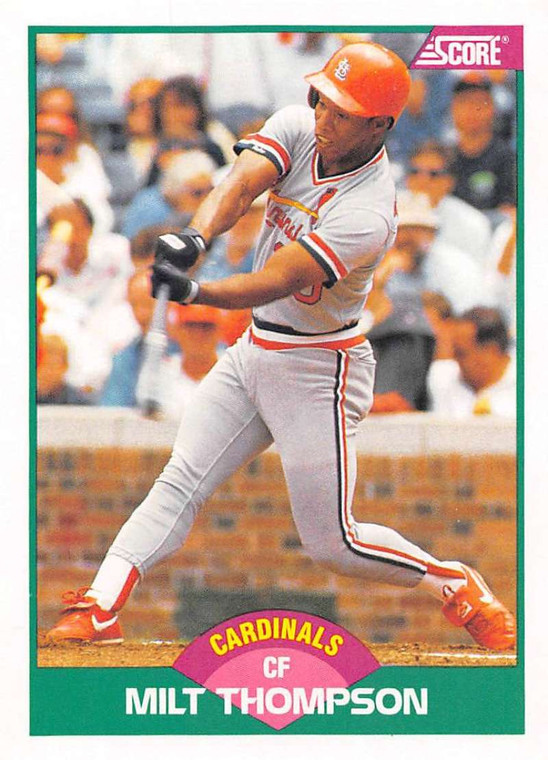 1989 Score Rookie/Traded #45T Milt Thompson VG St. Louis Cardinals 