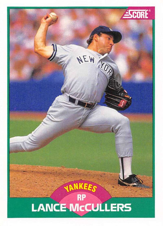 1989 Score Rookie/Traded #63T Lance McCullers VG New York Yankees 