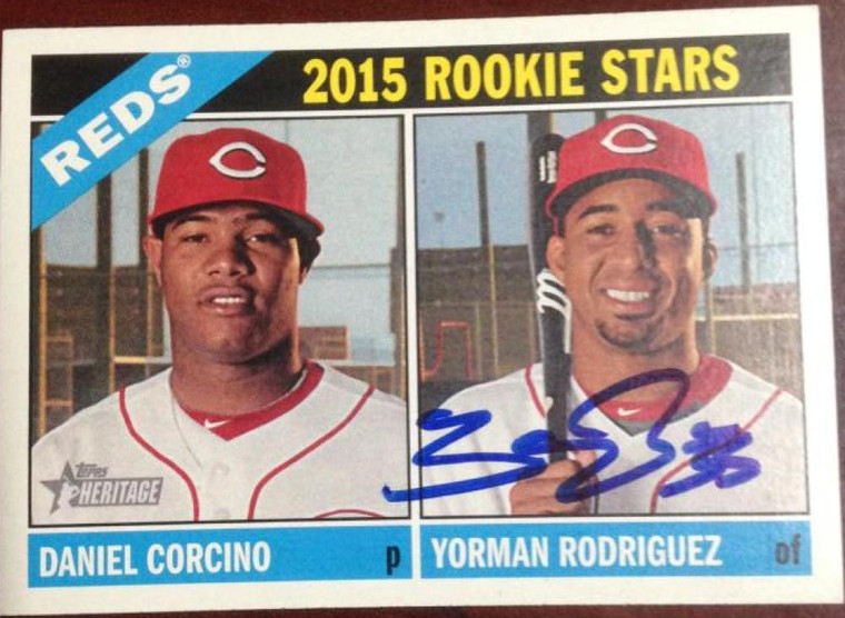 Yorman Rodriguez Autographed 2015 Topps Heritage #311