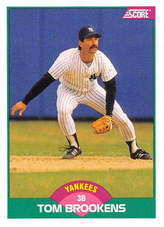 1989 Score Rookie/Traded #73T Tom Brookens VG New York Yankees 