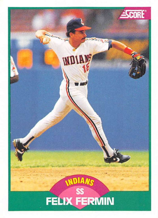 1989 Score Rookie/Traded #78T Felix Fermin VG Cleveland Indians 