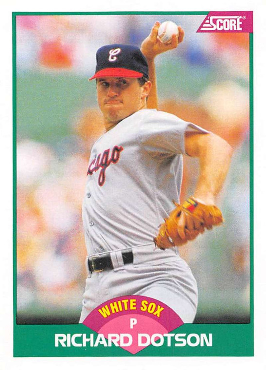 1989 Score Rookie/Traded #80T Richard Dotson VG Chicago White Sox 