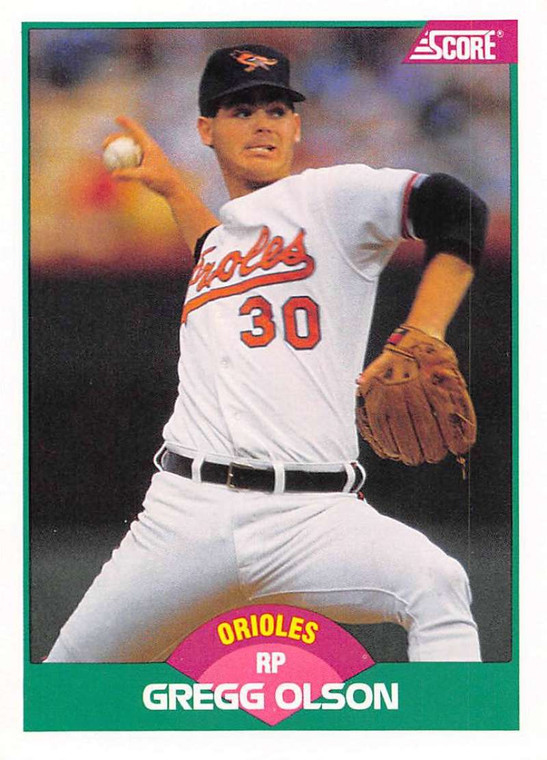 1989 Score Rookie/Traded #96T Gregg Olson VG RC Rookie Baltimore Orioles 