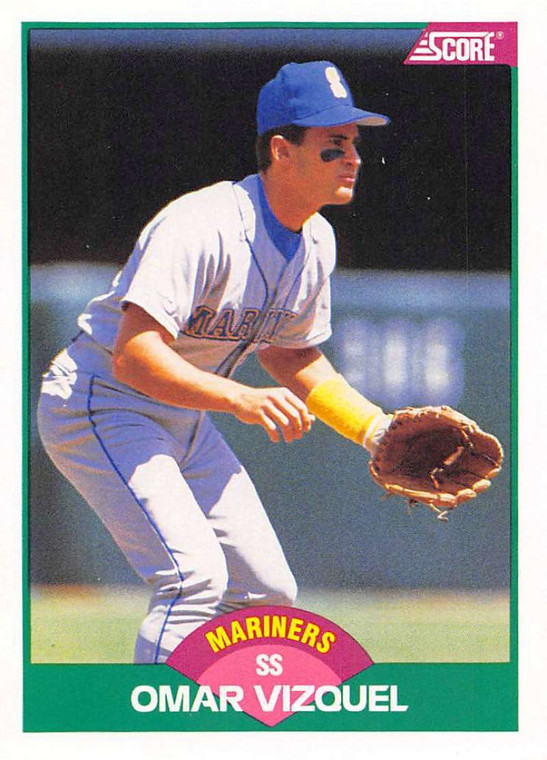 1989 Score Rookie/Traded #105T Omar Vizquel VG RC Rookie Seattle Mariners 