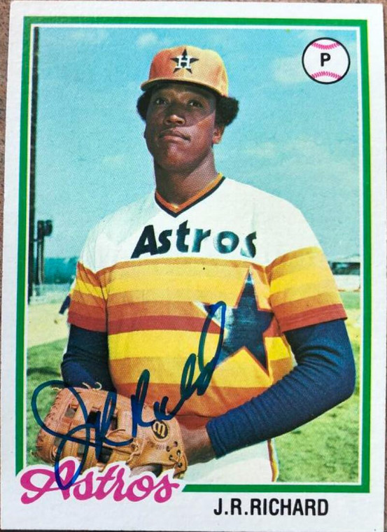 J.R. Richard Autographed 1978 Topps #470 Houston Astros Card 