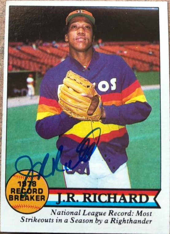 J.R. Richard Autographed 1979 Topps #203 Houston Astros Card
