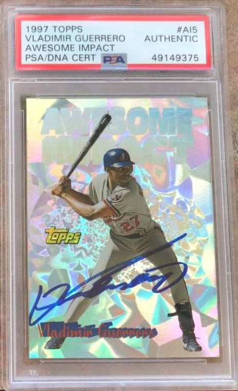 Vladimir Guerrero Autographed 1997 Topps Awesome Impact #A15