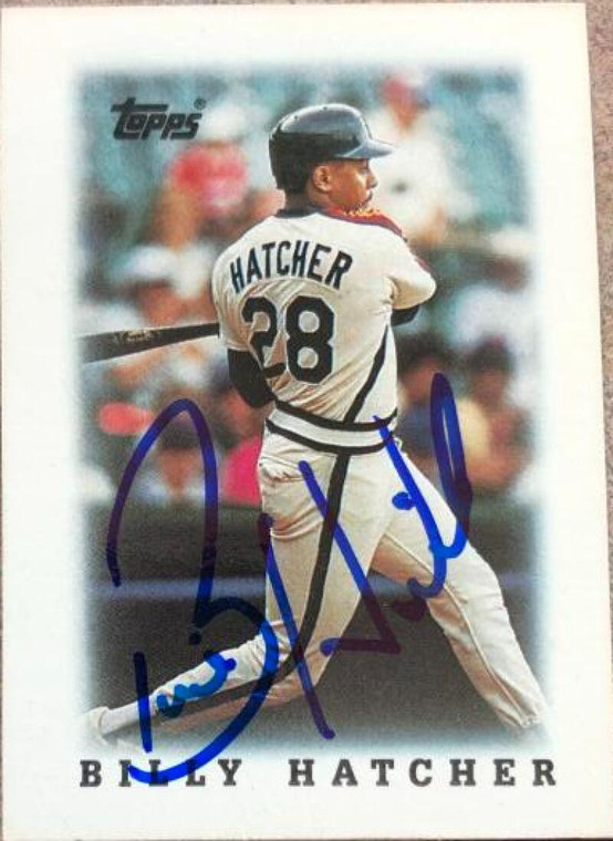 Billy Hatcher Autographed 1988 Topps Major League Leaders Minis #306