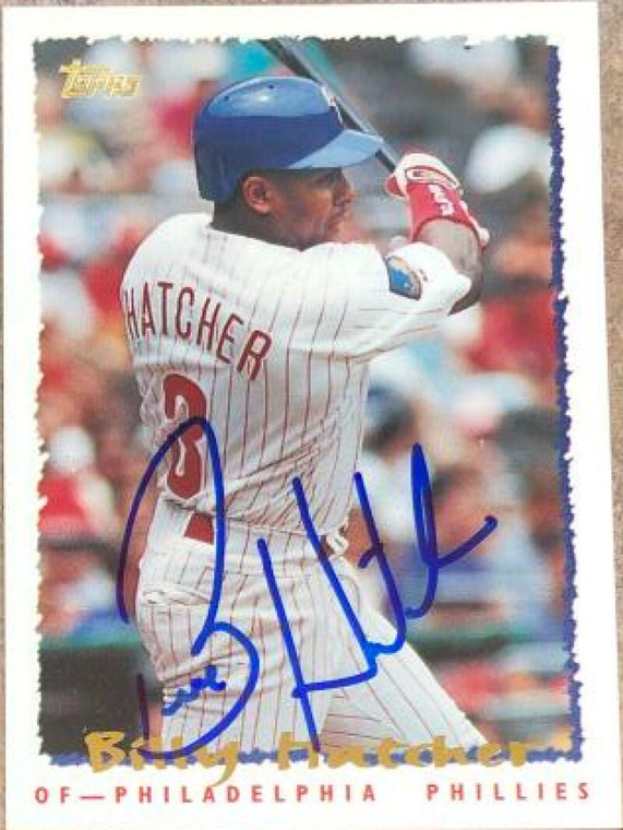 Billy Hatcher Autographed 1995 Topps #383