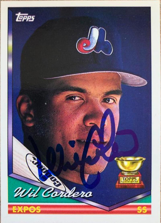 SOLD 117991 Wil Cordero Autographed 1994 Topps #21