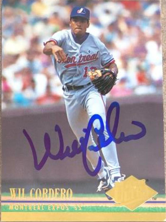 SOLD 117994 Wil Cordero Autographed 1994 Fleer Ultra #224