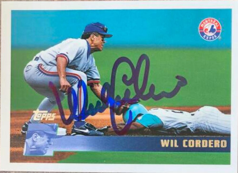 Wil Cordero Autographed 1996 Topps #413