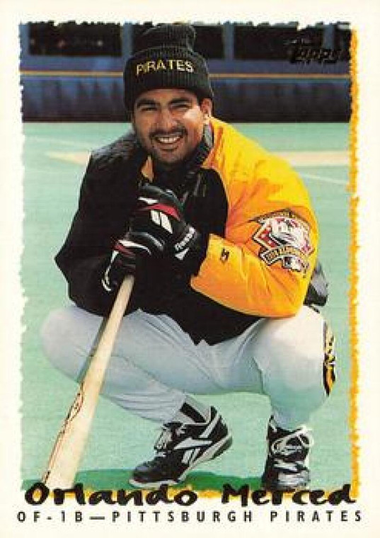 1995 Topps #21 Orlando Merced VG  Pittsburgh Pirates 