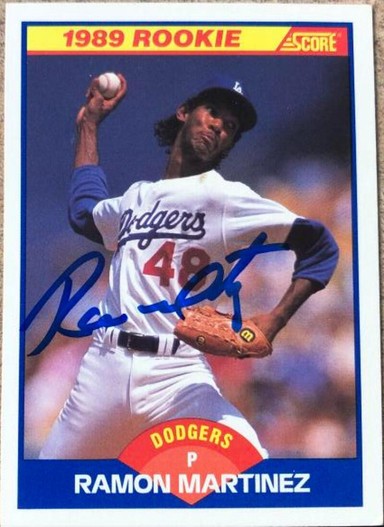 Ramon Martinez Autographed 1989 Score #635 Rookie Card 