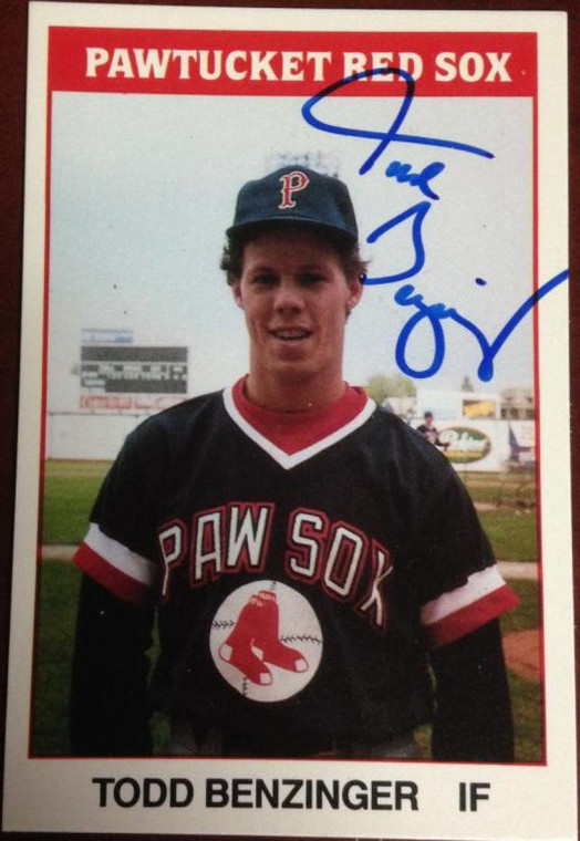 Todd Benzinger Autographed 1987 TCMA #13 Pawtucket Red Sox