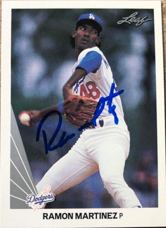 Ramon Martinez Autographed 1990 Leaf #147