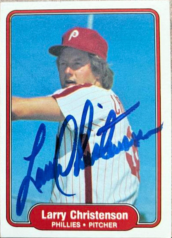 Larry Christenson Autographed 1982 Fleer #244 Philadelphia Phillies Card