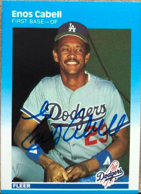 Enos Cabell Autographed 1987 Fleer #438
