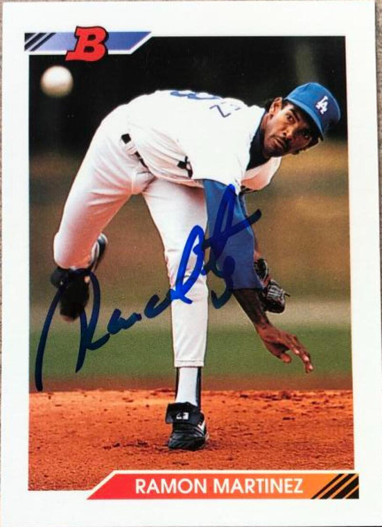 Ramon Martinez Autographed 1992 Bowman #255