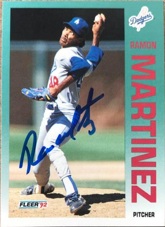 Ramon Martinez Autographed 1992 Fleer #463