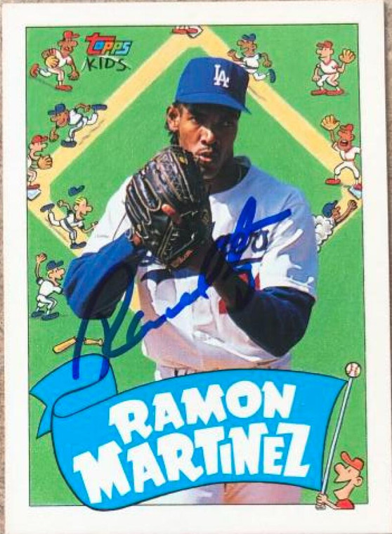 SOLD 118082 Ramon Martinez Autographed 1992 Topps Kids #48