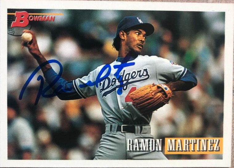 Ramon Martinez Autographed 1993 Bowman #590