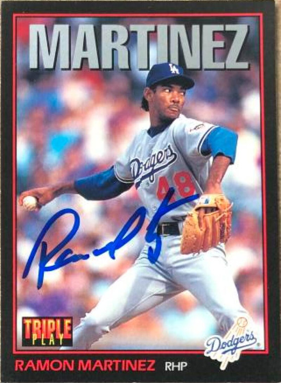 Ramon Martinez Autographed 1993 Triple Play #161