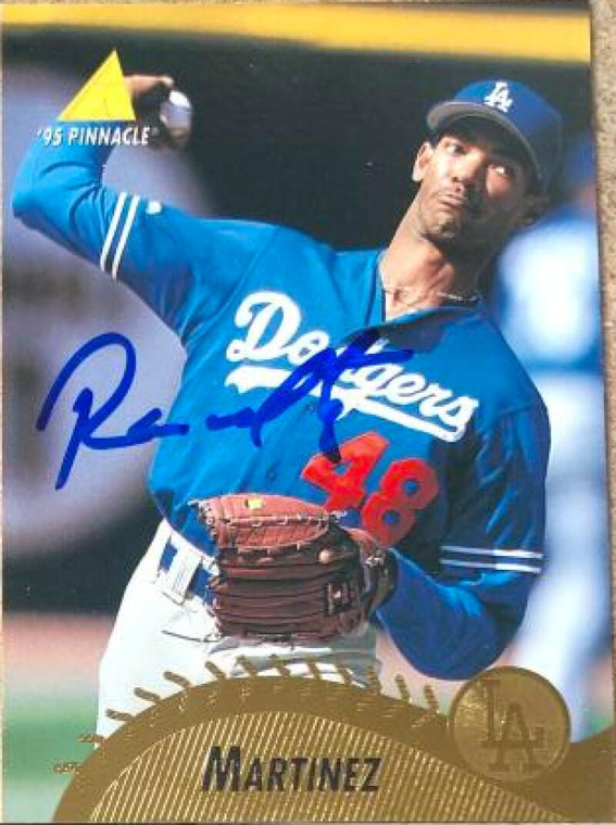 Ramon Martinez Autographed 1995 Pinnacle #274