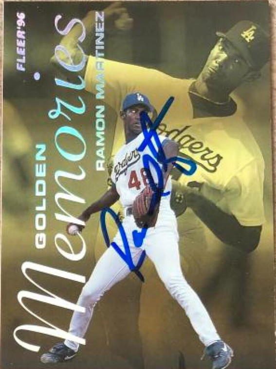 SOLD 118148 Ramon Martinez Autographed 1996 Fleer Golden Memories #5