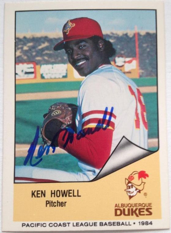 Ken Howell Autographed 1984 Cramer Albuquerque Dukes #165