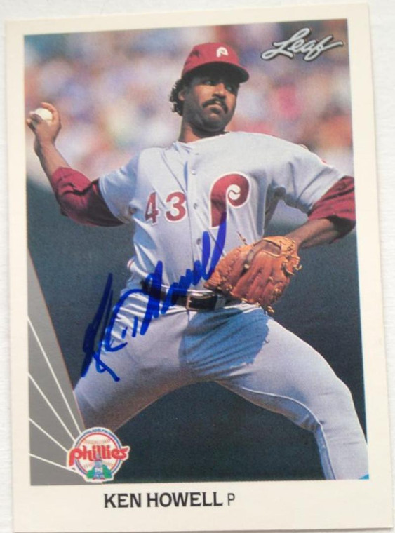 SOLD 4088 Ken Howell Autographed 1990 Leaf #316