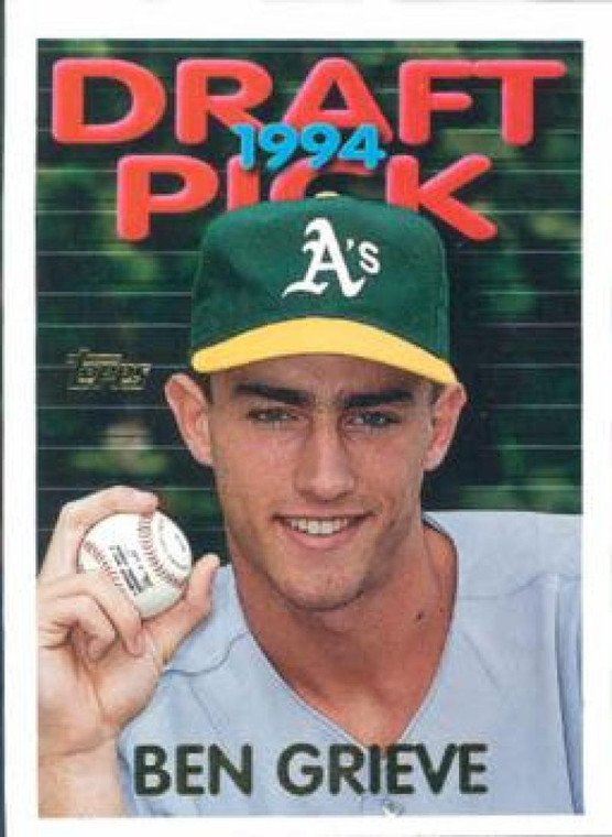 1995 Topps #212 Ben Grieve VG  Oakland Athletics 