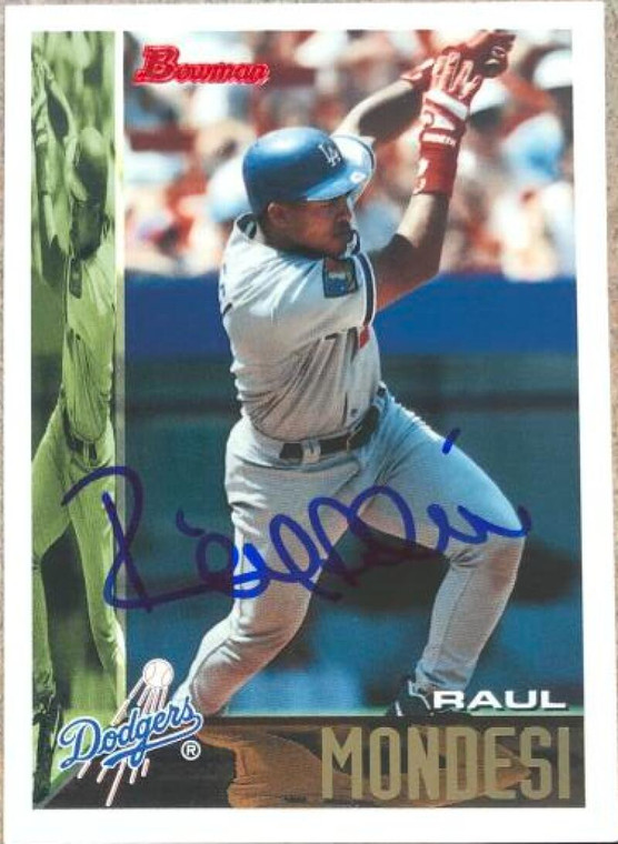 Raul Mondesi Autographed 1995 Bowman #348