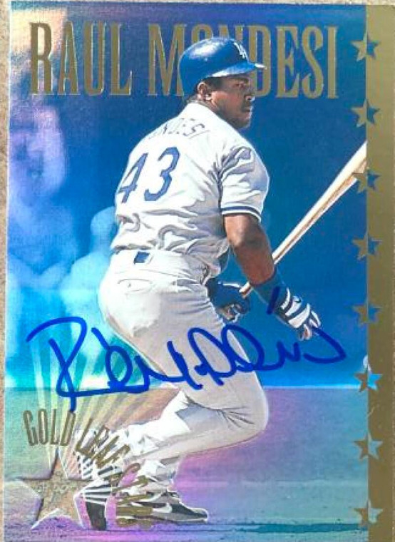 Raul Mondesi Autographed 1995 Leaf Gold Leaf Stars #7 LE/10000