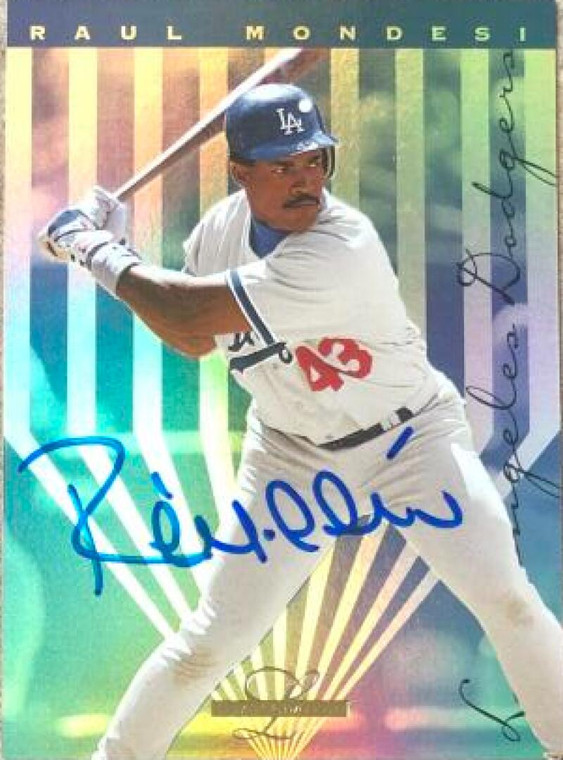 Raul Mondesi Autographed 1995 Leaf Limited Gold #3