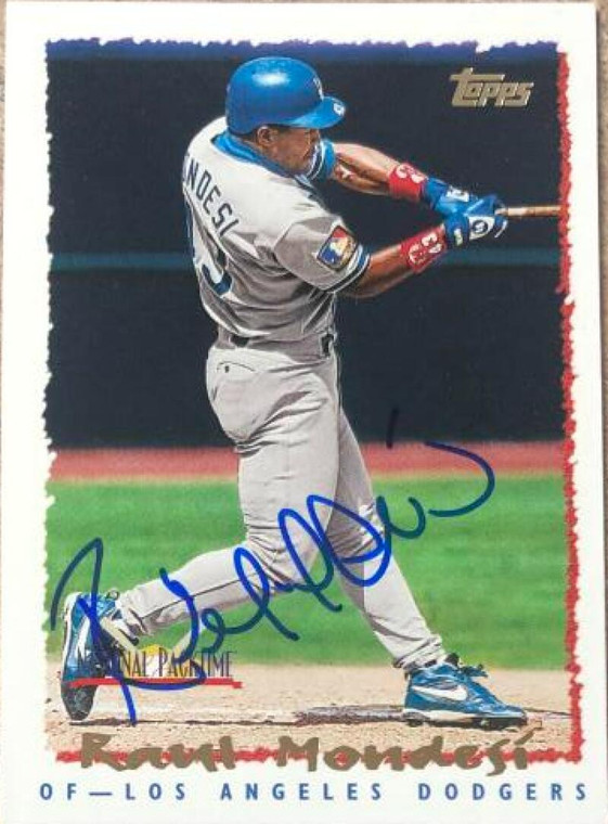 Raul Mondesi Autographed 1995 National Packtime #11