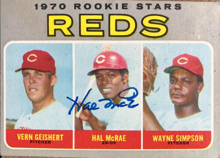 Hal McRae Autographed 1970 Topps #683