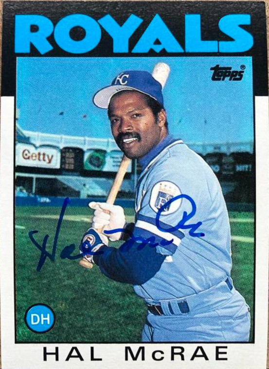 Hal McRae Autographed 1986 Topps #415